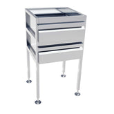 3Monkeez AB-2DRAW - Freestanding Stainless Steel Drawer Unit