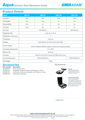 Adam Equipment Aqua ABW 16S - Stainless Steel Waterproof Scales