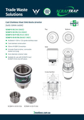 3Monkeez SCRAP-S-50 - Cast Stainless Steel Sink Waste Arrestor