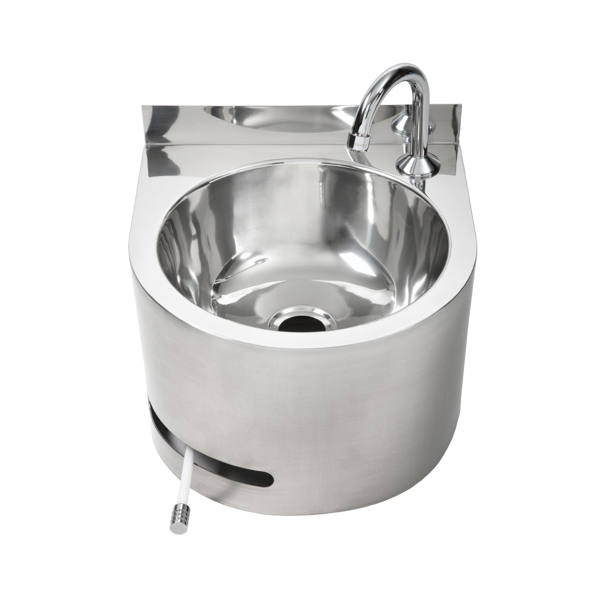 3Monkeez AB-KNEEHB-RTMV - Timed Flow Hands Free Knee Operated Stainless Steel Basin