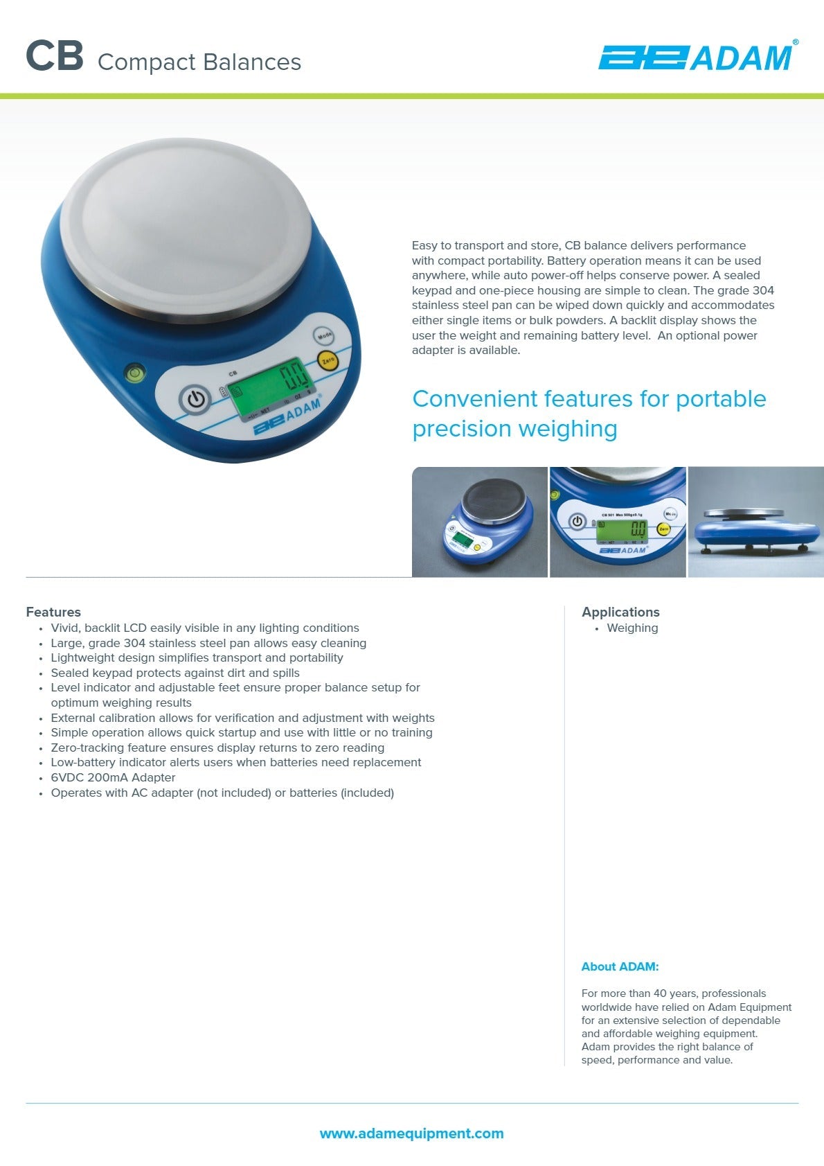 Adam Equipment CB 3000 - Compact Balance