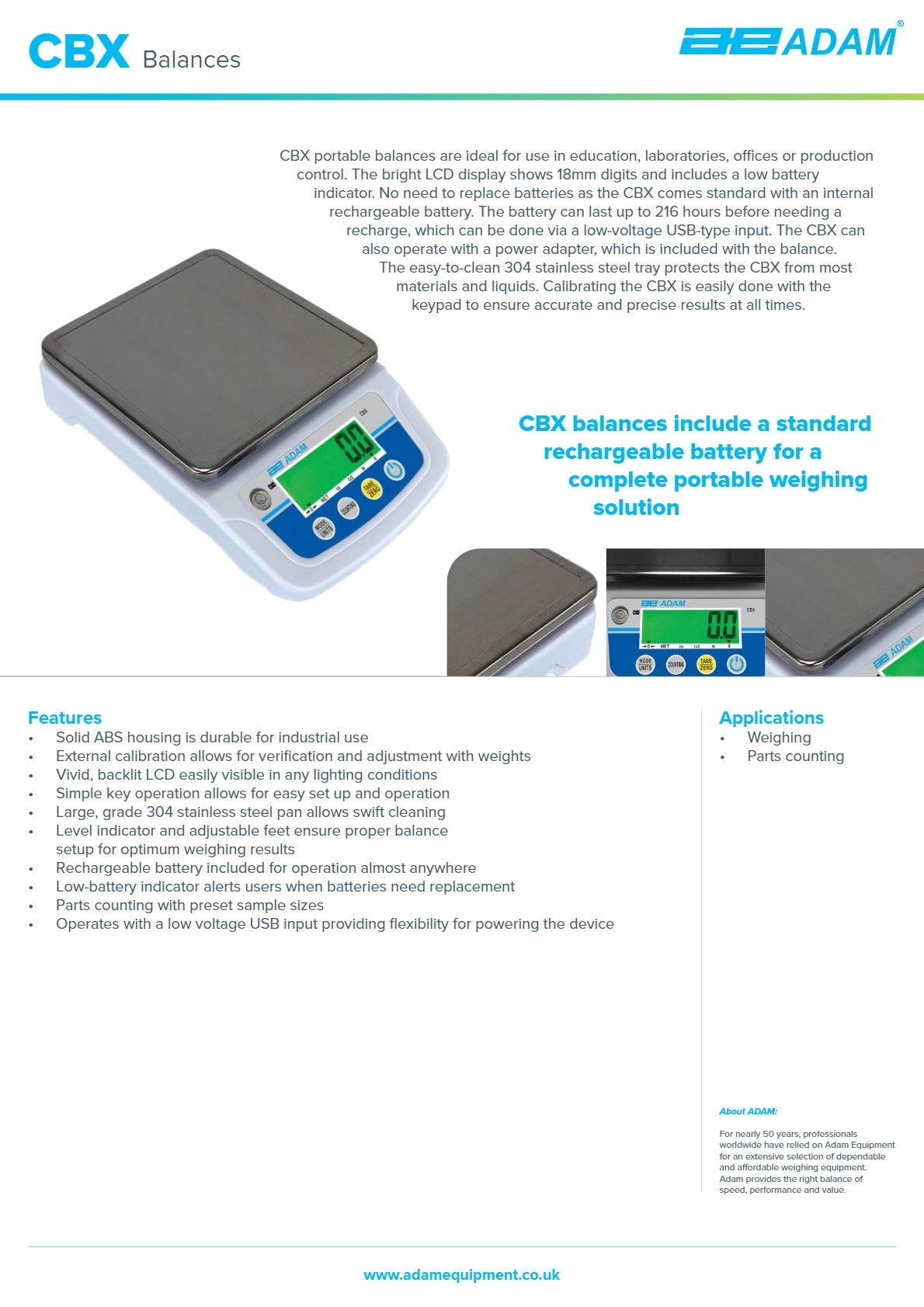 Adam Equipment CBX 3001 - Compact Balance