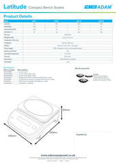 Adam Equipment Latitude LBX 3 - Compact Bench Scale