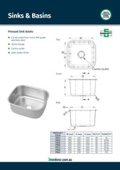 3Monkeez PB02 - Pressed Sink Bowl