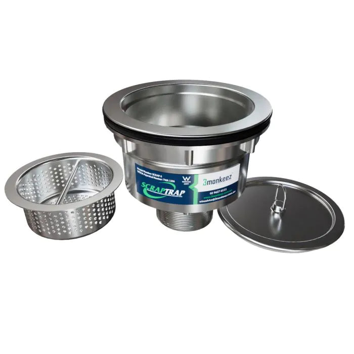 3Monkeez SCRAP-S-90 - Cast Stainless Steel Sink Waste Arrestor