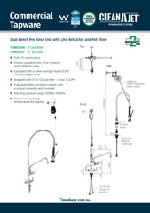 3Monkeez T-3M53506 - Stainless Steel Line Retractor Dual Hob Mount Pre-Rinse