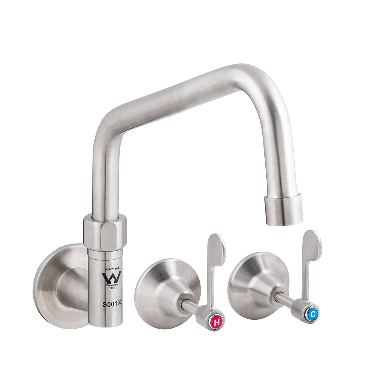 3Monkeez T-3MCW08 - Wall Stops & Elbow with 8" Spout