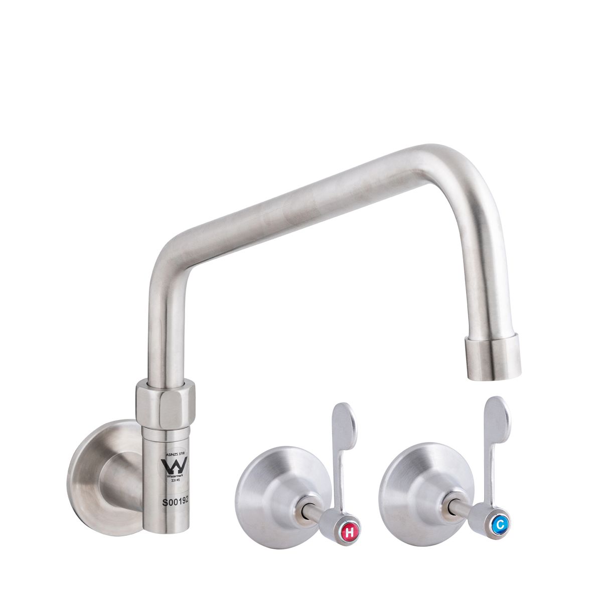 3Monkeez T-3MCW12 - Wall Stops & Elbow with 12" Spout
