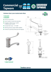 3Monkeez T-3MLB6MIX - Lever Handle Basin Mixer