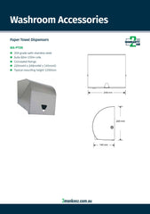 3Monkeez WA-PTDR - Paper Towel Dispenser