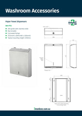 3Monkeez WA-PTD - Slimline Paper Towel Dispenser